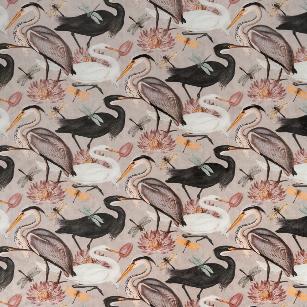 Heron Velvet Blush Fabric